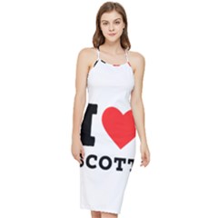 I Love Scott Bodycon Cross Back Summer Dress by ilovewhateva