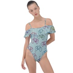 Bicycle Frill Detail One Piece Swimsuit by nateshop