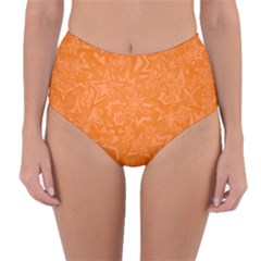 Orange-chaotic Reversible High-waist Bikini Bottoms by nateshop