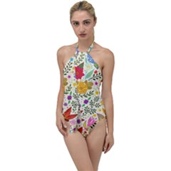 Colorful Flowers Pattern Abstract Patterns Floral Patterns Go With The Flow One Piece Swimsuit by Semog4