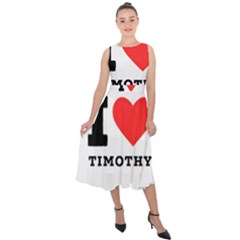I Love Timothy Midi Tie-back Chiffon Dress by ilovewhateva