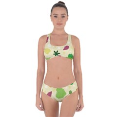 Leaves-140 Criss Cross Bikini Set by nateshop