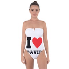 I Love David Tie Back One Piece Swimsuit by ilovewhateva
