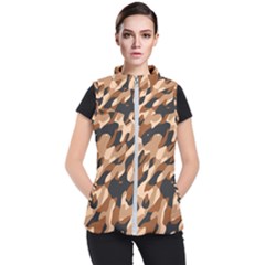 Abstract Camouflage Pattern Women s Puffer Vest by Jack14