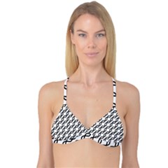 Diagonal-stripe-pattern Reversible Tri Bikini Top by Semog4