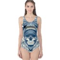 Skull Drawing One Piece Swimsuit View1