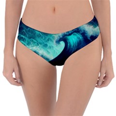 Waves Ocean Sea Tsunami Nautical Reversible Classic Bikini Bottoms by Jancukart
