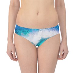 Tsunami Waves Ocean Sea Nautical Nature Water Blue Nature Hipster Bikini Bottoms by Jancukart