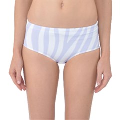 Grey Zebra Vibes Animal Print  Mid-waist Bikini Bottoms by ConteMonfrey