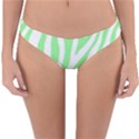 Green Zebra Vibes Animal Print  Reversible Hipster Bikini Bottoms View1