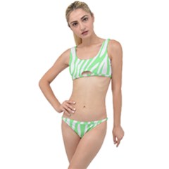 Green Zebra Vibes Animal Print  The Little Details Bikini Set by ConteMonfrey