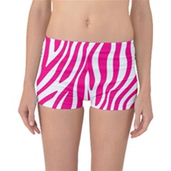 Pink Fucsia Zebra Vibes Animal Print Boyleg Bikini Bottoms by ConteMonfrey