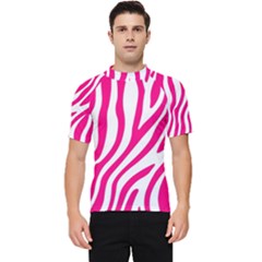 Pink Fucsia Zebra Vibes Animal Print Men s Short Sleeve Rash Guard by ConteMonfrey