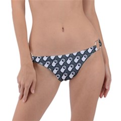 Grey And White Little Paws Ring Detail Bikini Bottoms by ConteMonfrey