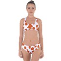 Orange Cow Dots Criss Cross Bikini Set View1