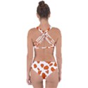 Orange Cow Dots Criss Cross Bikini Set View2