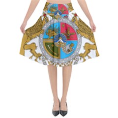 Imperial Coat Of Arms Of Iran, 1932-1979 Flared Midi Skirt by abbeyz71