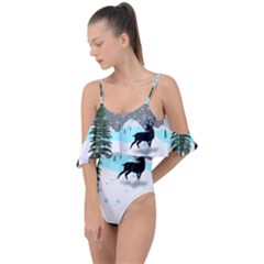 Rocky Mountain High Colorado Drape Piece Swimsuit by Amaryn4rt