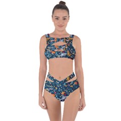 Confetti Ocean Themed Tropical Background Wallpaper 2 Bandaged Up Bikini Set  by Wegoenart