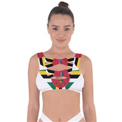Heart Love Flag Antilles Island Bandaged Up Bikini Top by Celenk