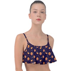 Oranges Frill Bikini Top by SychEva