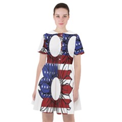 Us Flag Flower Sunshine Flag America Usa Sailor Dress by Wegoenart