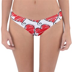 Seamless-heart-red Reversible Hipster Bikini Bottoms by nateshop