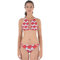 Seamless-heart-red Perfectly Cut Out Bikini Set by nateshop