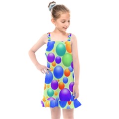Background Pattern Design Colorful Bubbles Kids  Overall Dress