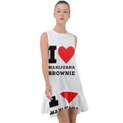 I Love Marijuana Brownie Frill Swing Dress by ilovewhateva