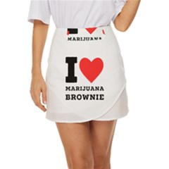 I Love Marijuana Brownie Mini Front Wrap Skirt by ilovewhateva