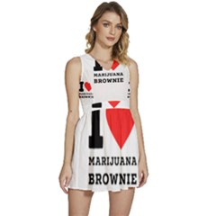 I Love Marijuana Brownie Sleeveless High Waist Mini Dress by ilovewhateva