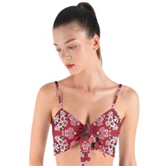 Traditional Cherry Blossom  Woven Tie Front Bralet by Kiyoshi88