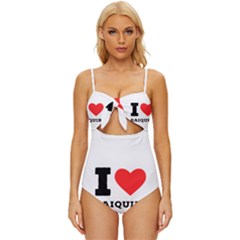 I Love Daiquiri Knot Front One-piece Swimsuit by ilovewhateva