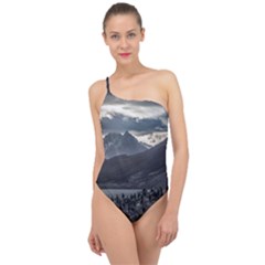 Nature s Symphony: A Portrait Of Ushuaia s Wild Beauty  Classic One Shoulder Swimsuit by dflcprintsclothing