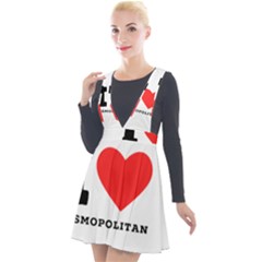 I Love Cosmopolitan  Plunge Pinafore Velour Dress by ilovewhateva
