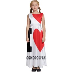 I Love Cosmopolitan  Kids  Satin Sleeveless Maxi Dress by ilovewhateva