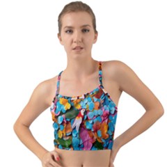 Confetti Tropical Ocean Themed Background Abstract Mini Tank Bikini Top by Ravend