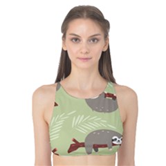 Sloths-pattern-design Tank Bikini Top by Salman4z