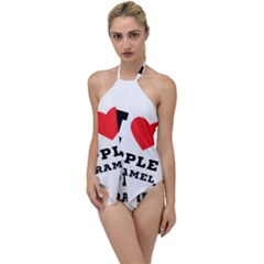 I Love Apple Caramel Go With The Flow One Piece Swimsuit by ilovewhateva