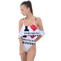 I Love Chocolate Mousse Drape Piece Swimsuit by ilovewhateva