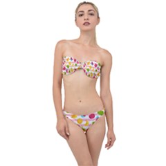Tropical-fruits-berries-seamless-pattern Classic Bandeau Bikini Set