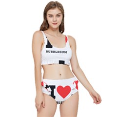 I Love Bubblegum Frilly Bikini Set by ilovewhateva