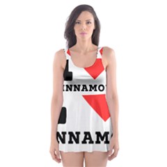 I Love Cinnamon Bun Skater Dress Swimsuit by ilovewhateva