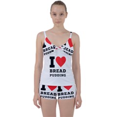 I Love Bread Pudding  Tie Front Two Piece Tankini by ilovewhateva