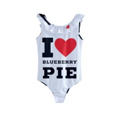 I Love Blueberry Kids  Frill Swimsuit by ilovewhateva