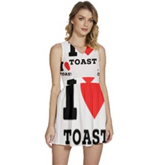 I Love Toast Sleeveless High Waist Mini Dress by ilovewhateva