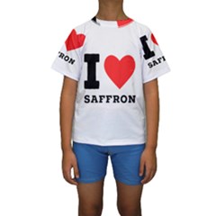 I Love Saffron Kids  Short Sleeve Swimwear by ilovewhateva