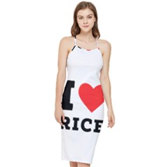 I Love Rice Bodycon Cross Back Summer Dress by ilovewhateva