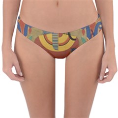 Egyptian Tutunkhamun Pharaoh Design Reversible Hipster Bikini Bottoms by Mog4mog4